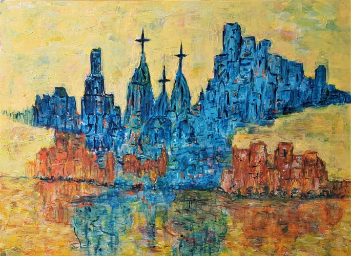 60 x 80 cm. Akryl/lærred. 